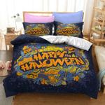 pumpkin cats trick or treat happy halloween bedroom decoration ghost witch bedding cover with 2 pillowcases 100 polyester 0