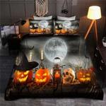 pumpkin witch dark side character bed set halloween style meaningful gifts bedding cover with 2 pillowcases 100 polyester 0