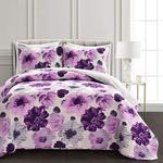 purple floral pattern bedding set flower purple bedding cover family gift bedding cover with 2 pillowcases 100 polyester 0