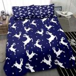 reindeer pattern snow comforter set christmas bedroom decor deer bedding cover with 2 pillowcases 100 polyester 0