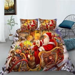Santa Claus Visits Daughter Bedding Set Merry Christmas Holy Night