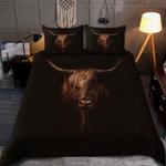 scottish highland cow portrait bedding set farmer animal cattle fans bedding cover with 2 pillowcases 100 polyester 0