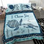 sea turtle couple i cchoose you sea turtle coral starfish bubbles bedding cover with 2 pillowcases 100 polyester 0