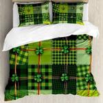 shamrock patch design bedding set st patricks day family irish gift bedding cover with 2 pillowcases 100 polyester 0