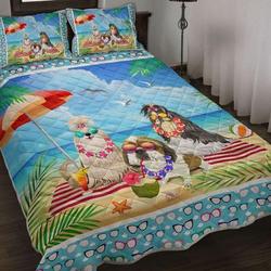 Shih Tzu Dogs Beach Summer Bedding Set Shih Tzu Dog Bedroom Decoration