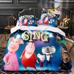 sing 2 1 duvet cover quilt cover pillowcase bedding set bed linen home decor 9 0