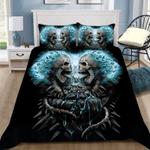 skull screaming bedding set gothic skulls evil soul halloween bedroom decor bedding cover with 2 pillowcases 100 polyester 0