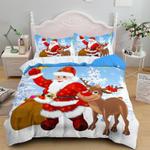 snowflakes christmas tree santa snowman bedding sets hohoho cartoon santa bedding cover with 2 pillowcases 100 polyester 0