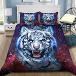 space star tiger bedding set white tiger blue eyes lovers gift idea bedding cover with 2 pillowcases 100 polyester 0