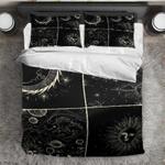 square sun moon god black bedding set space the sun moon lovers gift bedding cover with 2 pillowcases 100 polyester 0