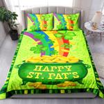 st patricks day rainbow shamrock gold coins bedding set its your lucky day bedding cover with 2 pillowcases 100 polyester 0