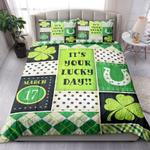 st patricks day shamrock green day bedding set its your lucky day bedding cover with 2 pillowcases 100 polyester 0