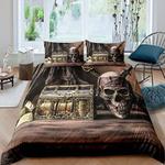 sugar skull duvet cover skull pattern bedding set halloween day gift bedding cover with 2 pillowcases 100 polyester 0