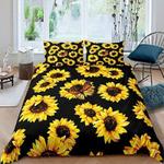 sunflower duvet cover floral butterfly king bedding set birthday gift bedding cover with 2 pillowcases 100 polyester 0
