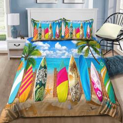 Surfboard Bedding Set Surfing Beach Lovers Summer Vibes Holiday Gift