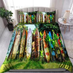 Surfboard Bedding Set Surfing Player Ocean Summer Surf Fans Gift