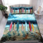 surfboard bedding set surfing sport lovers ocean summer vibes idea bedding cover with 2 pillowcases 100 polyester 0