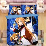 sword art online sao 6 duvet cover quilt cover pillowcase bedding set bed linen home bedroom decor 0