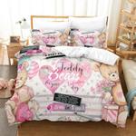 teddy bears for your valentines day bedding set romantic gift to girlfriend wife bedding cover with 2 pillowcases 100 polyester 0