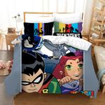 teen titans go 14 duvet cover quilt cover pillowcase bedding set bed linen home bedroom decor 0
