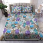 the beach stole my heart purple bedding set beach seashell lovers bedding cover with 2 pillowcases 100 polyester 0
