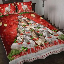 The Horse Christmas Tree In Snow Bed Covers Set Christmas Gift Idea