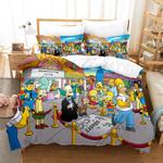 the simpsons cosplay bedding set duvet cover comforter bed sheets 0