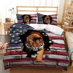 tiger animal flag duvet cover quilt cover twin queen bedding set comforter cover 0