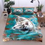 tiger power bedding set white tiger wildlife fans home decor idea bedding cover with 2 pillowcases 100 polyester 0