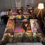 to my wife lion couple bedding set lion couple meeting you valentines day bedding cover with 2 pillowcases 100 polyester 0