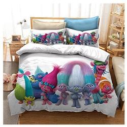 Trolls Poppy #1 Duvet Cover Quilt Cover Pillowcase Bedding Set Bed Home Bedroom Decor