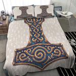 viking bedding set viking hammer viking pattern viking warrior gift bedding cover with 2 pillowcases 100 polyester 0