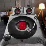 vinyl record bedding set dj musical instrument music on and relax bedding cover with 2 pillowcases 100 polyester 0