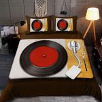 vinyl record bedding set turn on music vinyl addict gift to family bedding cover with 2 pillowcases 100 polyester 0