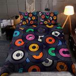 vinyl record plates collection bedding set musical instrumen dj love music bedding cover with 2 pillowcases 100 polyester 0
