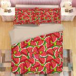 watermelon slice patterns bedding set watermelon fresh summer fruit bedding cover with 2 pillowcases 100 polyester 0