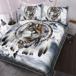 wolf dreamcatcher bedding cover pillow covers wolf native american bedding cover bedroom decoration bedding cover with 2 pillowcases 100 polyester 0