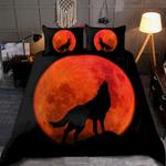 wolf in the blood moon bedding set red moon wolf animal fans decor bedding cover with 2 pillowcases 100 polyester 0