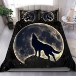 wolf in the moon bedding set yellow moon space wolf lovers gift bedding cover with 2 pillowcases 100 polyester 0