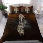 wolf reflection the flow of life bedding set baby wolf lovers home decor bedding cover with 2 pillowcases 100 polyester 0