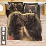 wolves fall in love bedding set gift to husband and wife wild love bedding cover with 2 pillowcases 100 polyester 0