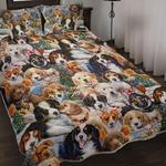 world of dogs bedding set dog lover cute painting dog mom gift bedding cover with 2 pillowcases 100 polyester 0