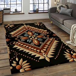 Aztec Southwestern Geometric Shape Pattern Carpet Area Rug Best Gift For Home Decor Event Gift ASG35