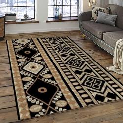 Aztec Southwestern Geometric Shape Pattern Carpet Area Rug Best Gift For Home Decor Event Gift ASG37