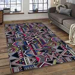 Aztec Southwestern Geometric Shape Pattern Carpet Area Rug Best Gift For Home Decor Event Gift ASG42