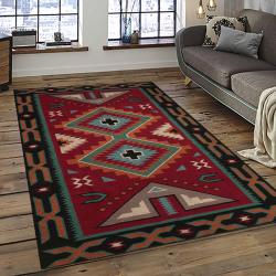 Aztec Southwestern Geometric Shape Pattern Carpet Area Rug Best Gift For Home Decor Event Gift ASG58