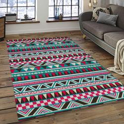 Aztec Southwestern Geometric Shape Pattern Carpet Area Rug Best Gift For Home Decor Event Gift ASG67