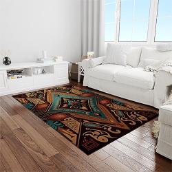 aztec southwestern geometric shape pattern carpet area rug best gift for home decor event gift light room asg33
