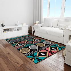 aztec southwestern geometric shape pattern carpet area rug best gift for home decor event gift light room asg68