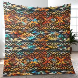 Aztec Southwestern Geometric Shape Pattern Quilt Blanket Best Event Gift For Family And Friends ASQ1